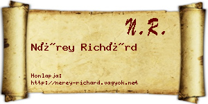 Nérey Richárd névjegykártya